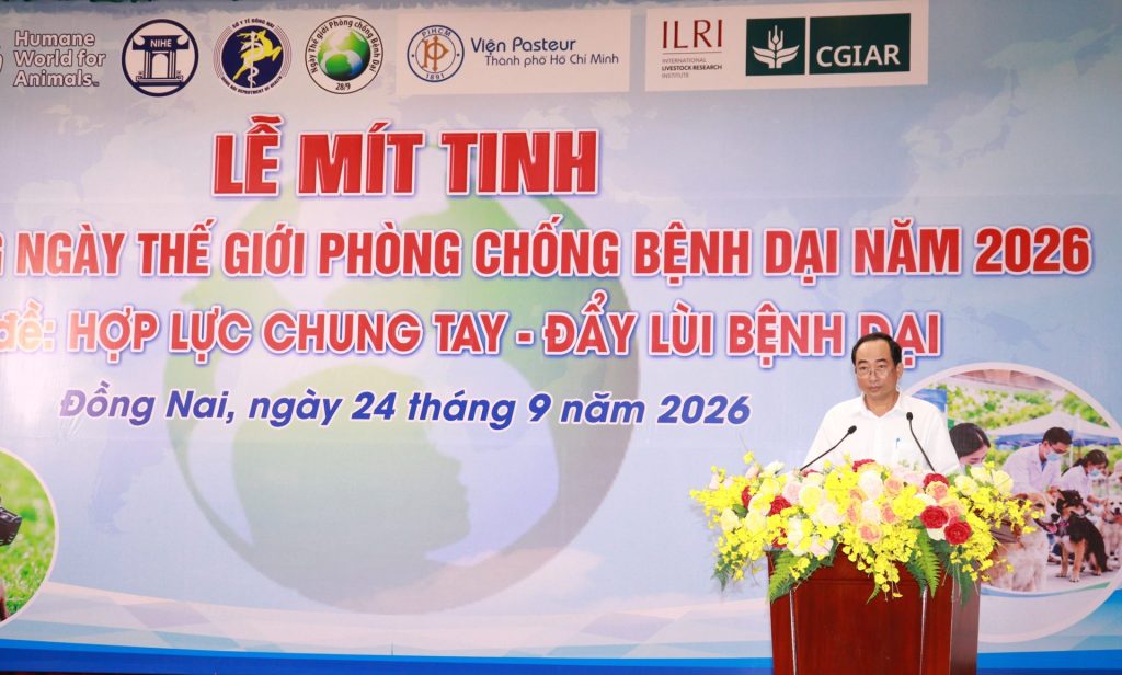 Lễ mít tinh hưởng ứng Ngày Thế giới phòng, chống bệnh dại năm 2026 tại Đồng Nai